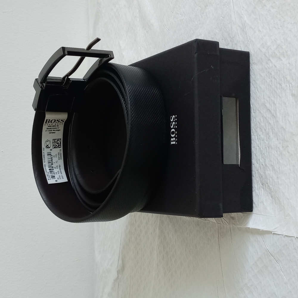 HUGO BOSS belt reversible leather in BLK/BRN